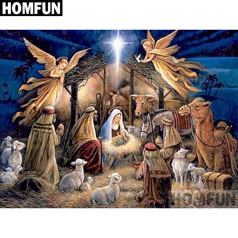 Embroidery Jesus - HOMFUN Full Square/Round Drill 5D DIY