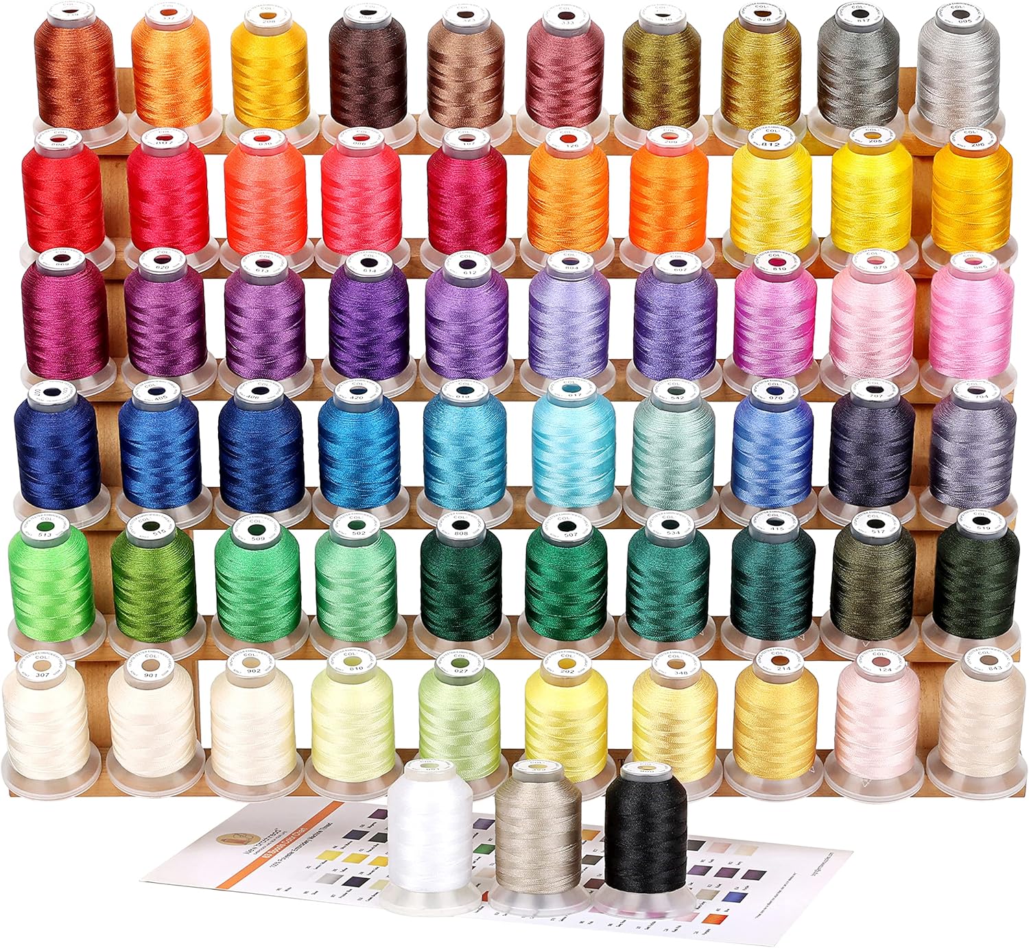 Embroidery Kit - 63 Spools Polyester Embroidery Thread Kit,