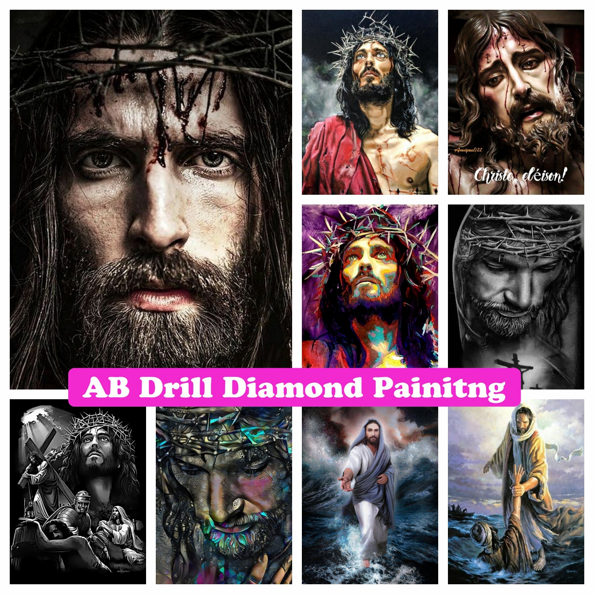 Embroidery Jesus - Jesus Christ Christian 5D DIY AB