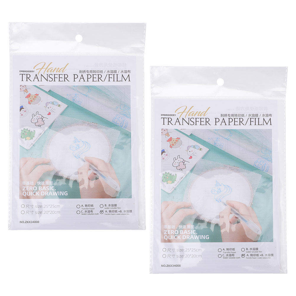 Embroidery Tshirt - 8Pcs DIY Water Soluble Embroidery Transfer