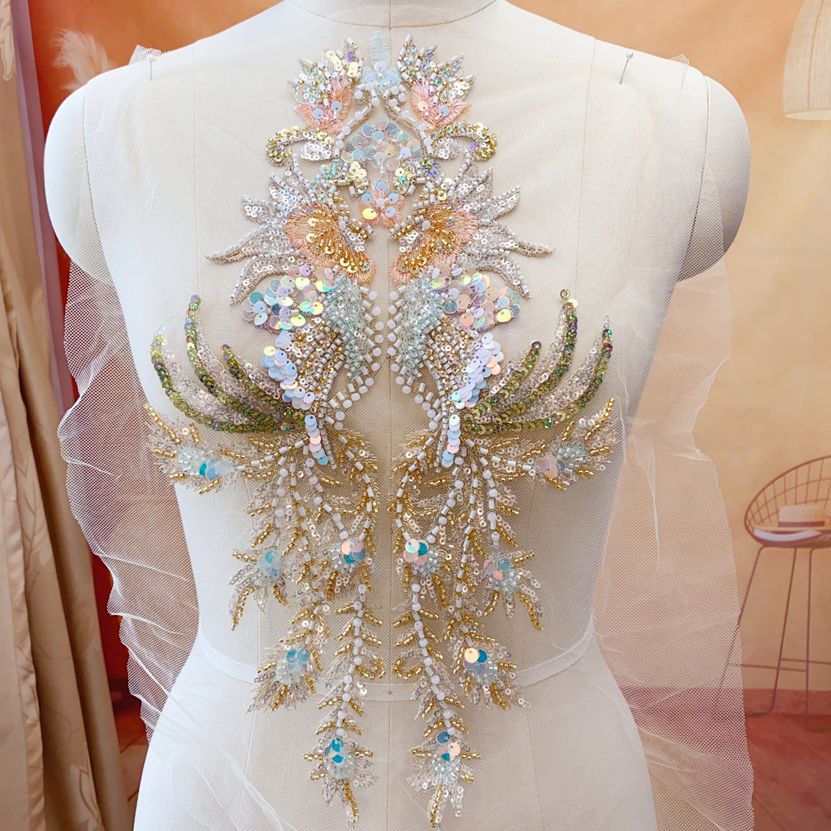 Embroidery Fish - Champagne Gold Fish Scale Sequins Bead