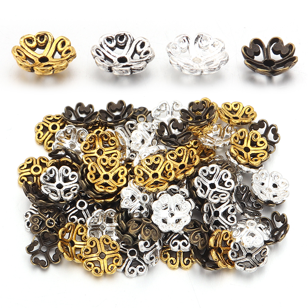 Embroidery Art - 100pcs/lot Antique Silver Color Gold Leaf