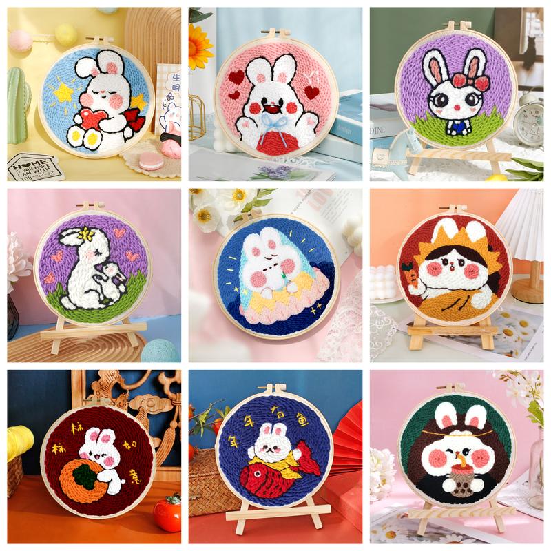 Embroidery Ideas - 20x20cm Punch Needle Embroidery Starter Kits