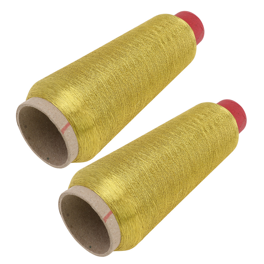 Embroidery Kit - 2 Rolls Metallic Golden Glitter Polyester