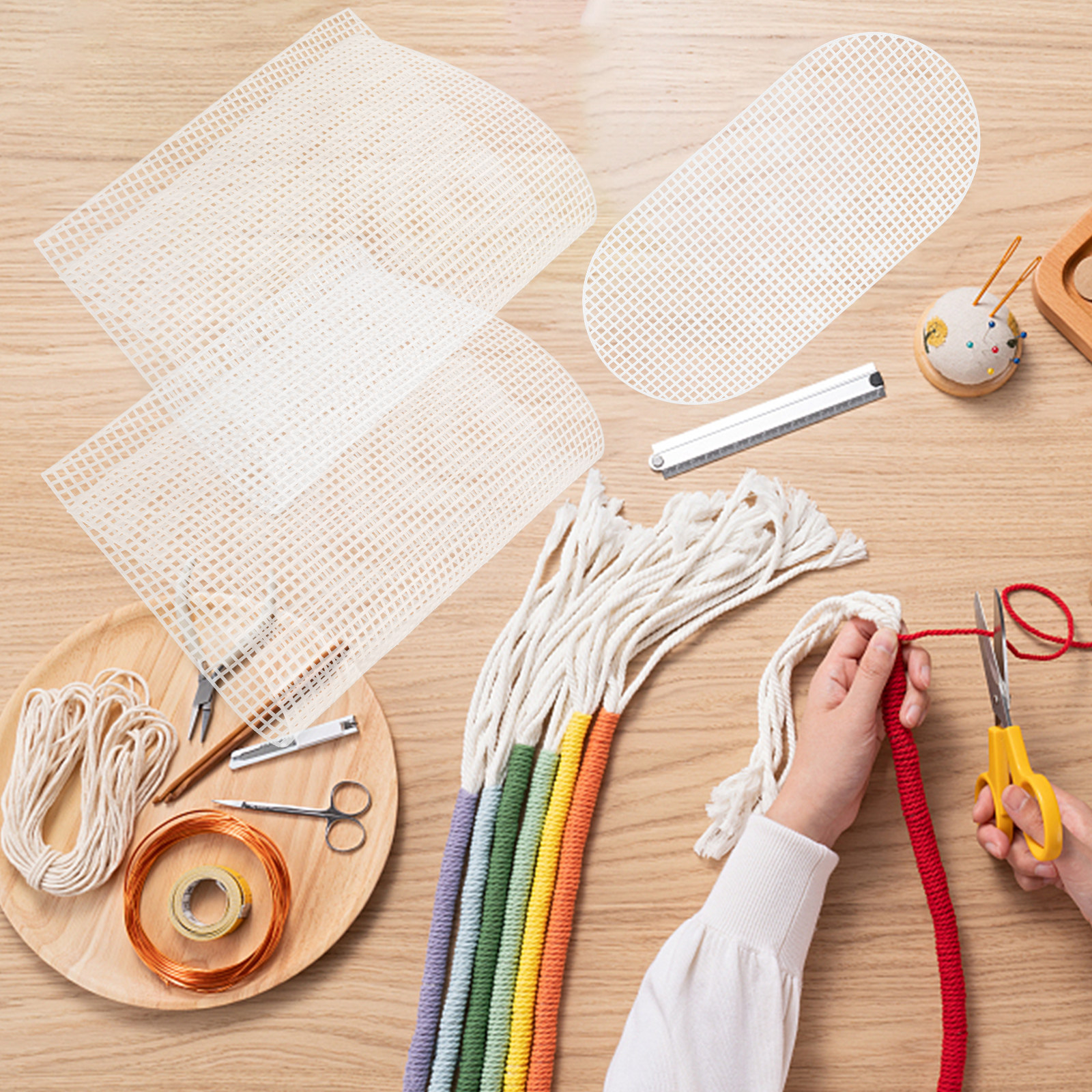 Embroidery Bag - 1Set Plastic Canvas Sheet DIY Bag