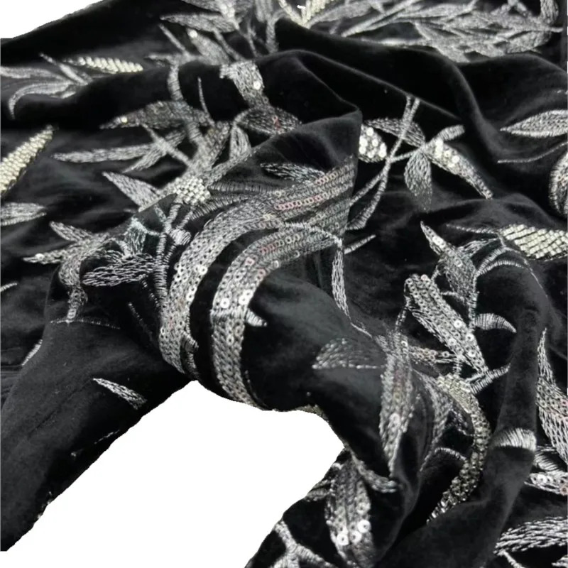 Embroidery Garments - CyNew high-end custom-made black base silk