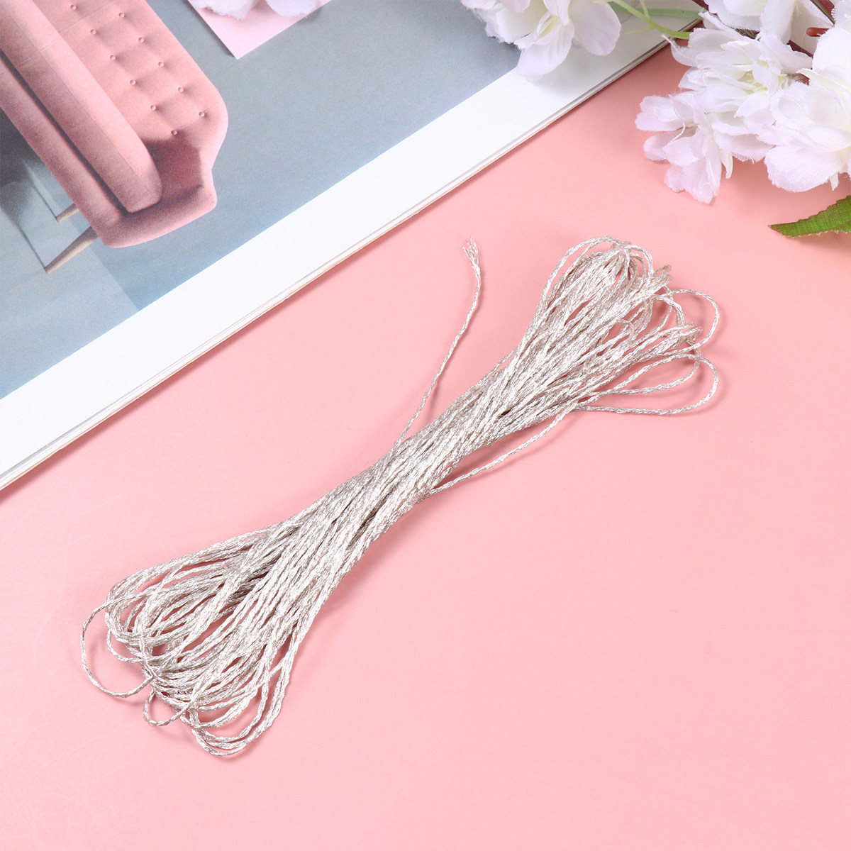 Embroidery Kit - 12Pcs Metallic Sewing Thread Set Glitter