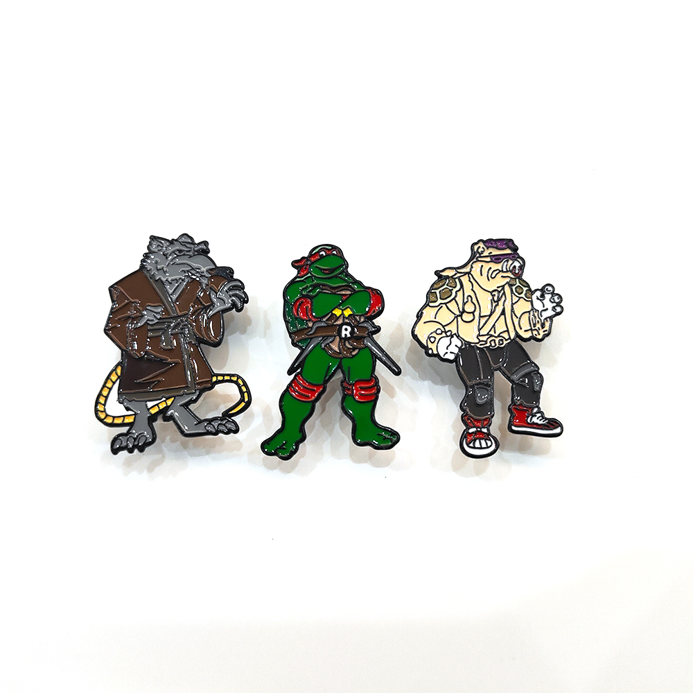 Embroidery Fish - 3pcs Vintage Ninja Turtles Pins Set