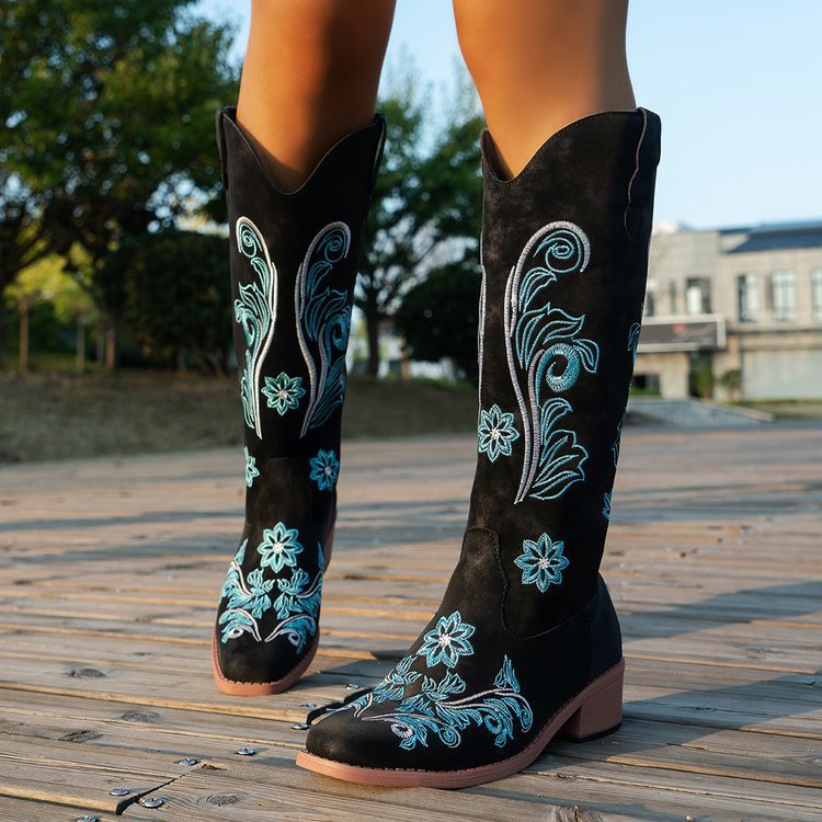 Retro Women Boot Fashion Women – Embroidery Designer Bewertung und Preis
