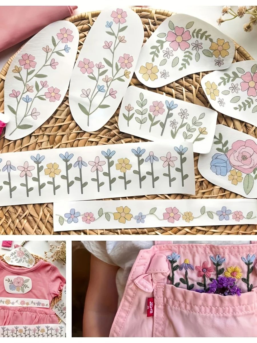 1 Set of 8pcs Colorful Graphic – Embroidery Meaning Bewertung und Preis