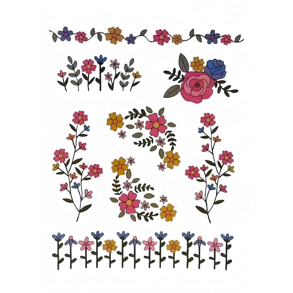 1 Set of 8pcs Colorful Graphic – Embroidery Meaning Bewertung und Preis