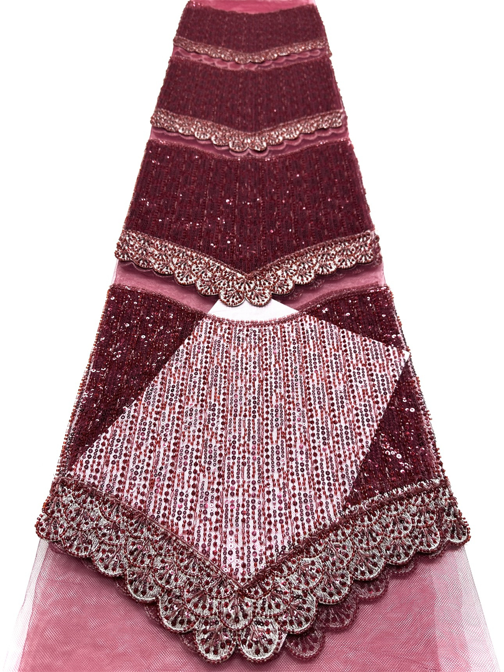 Luxury African Nigerian High-E – Embroidery Net Dress Bewertung und Preis