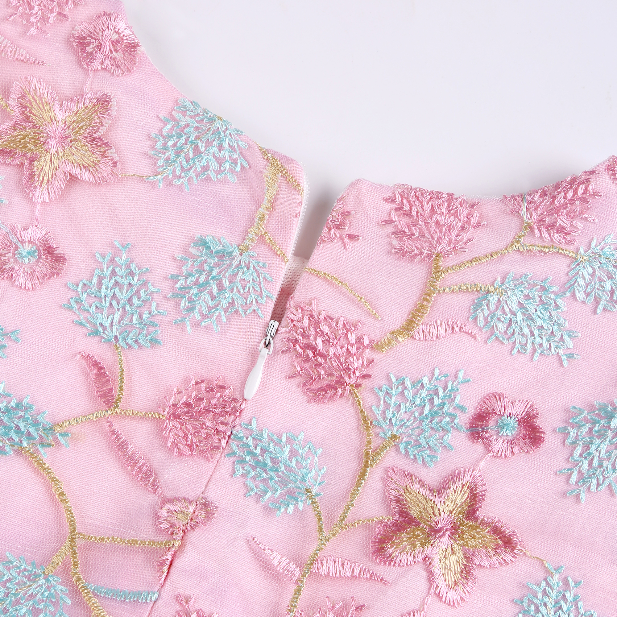 European and American embroide – Embroidery Net Dress Bewertung und Preis