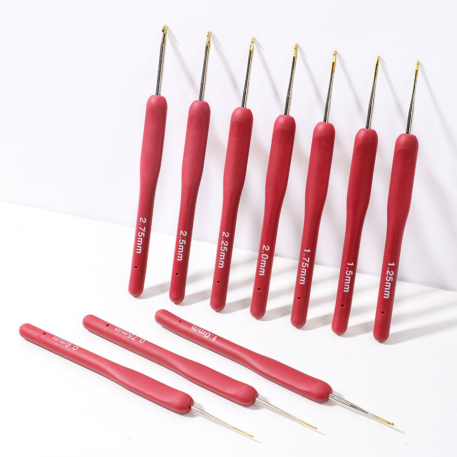 10pcs Red Crochet Set Kit Sili – Embroidery Needles Bewertung und Preis