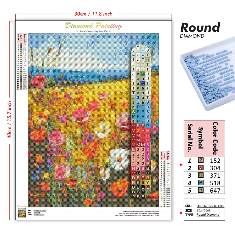 1PC frameless Diamond Painting – Embroidery Ideas Bewertung und Preis