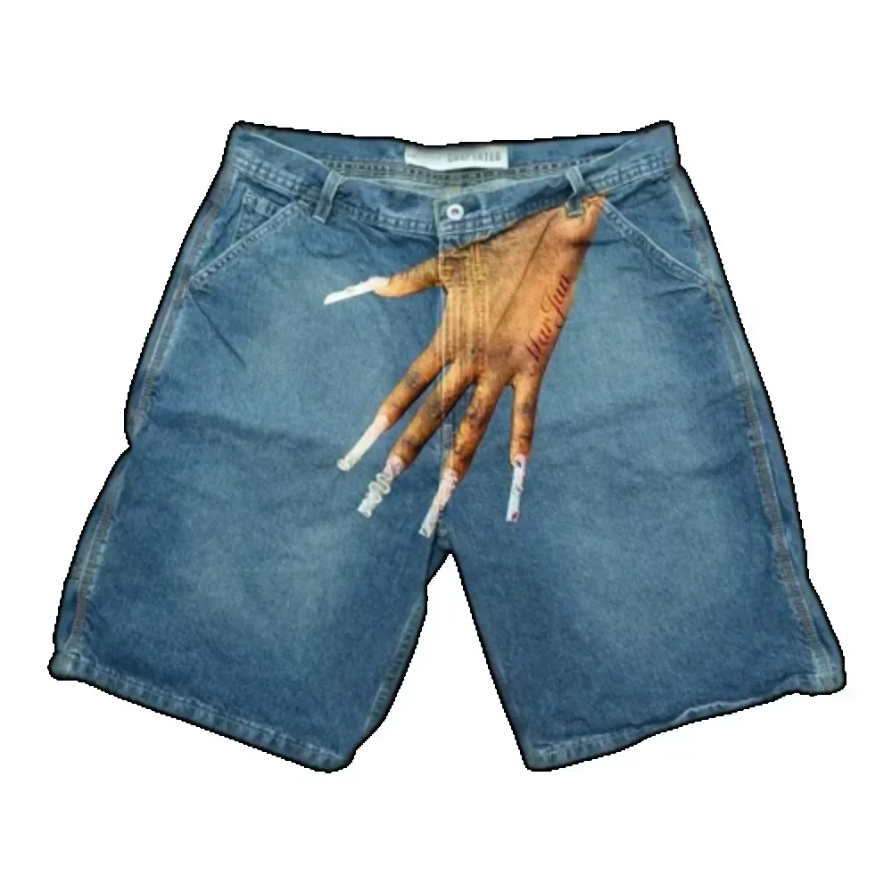 American Y2k Hands Print Short – Embroidery Meaning Bewertung und Preis