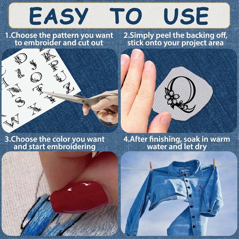 Letter A-Z Water Soluble Embro – Embroidery Kit Bewertung und Preis