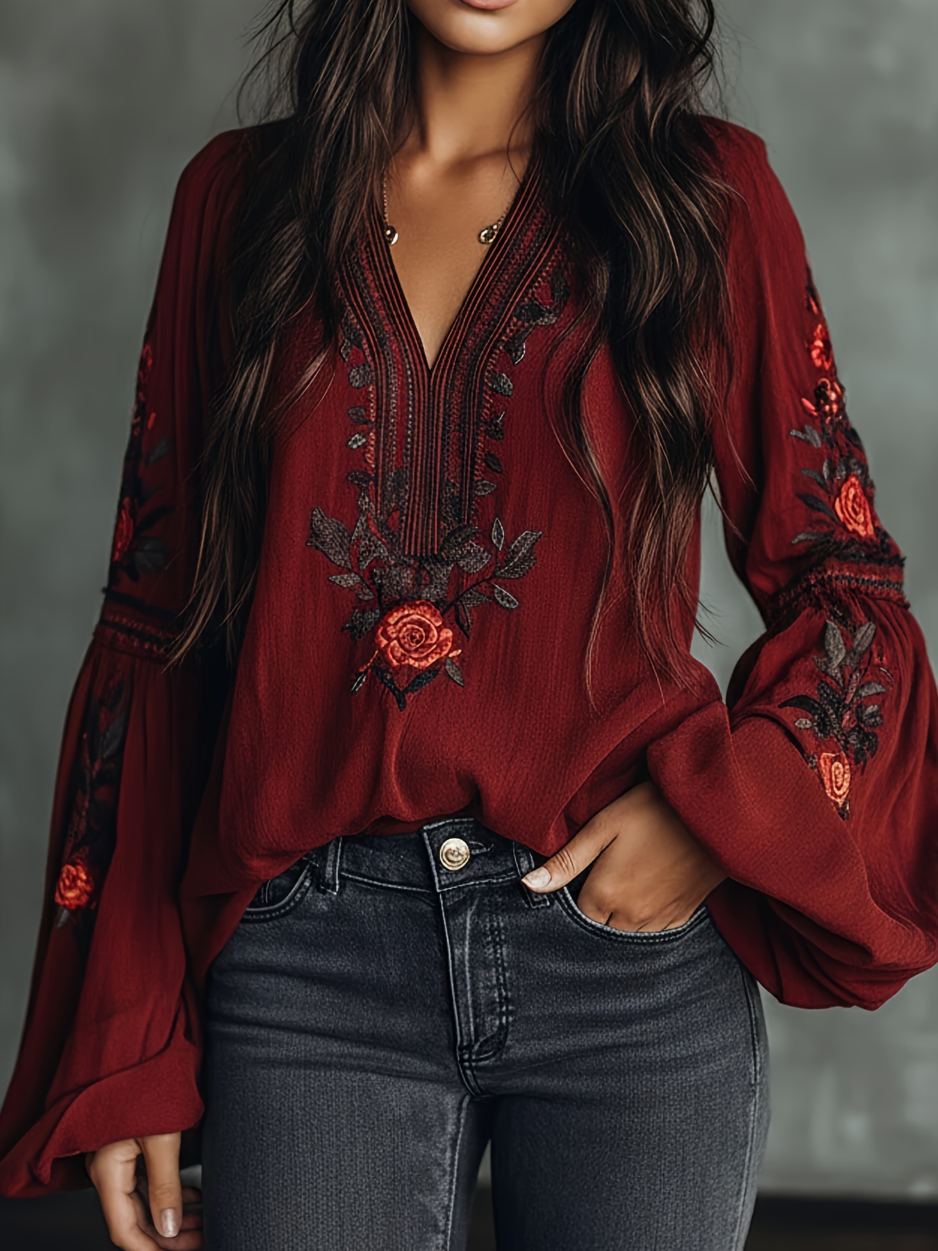Women‘s Spring Blouse Retro Em – Embroidery Tshirt Bewertung und Preis