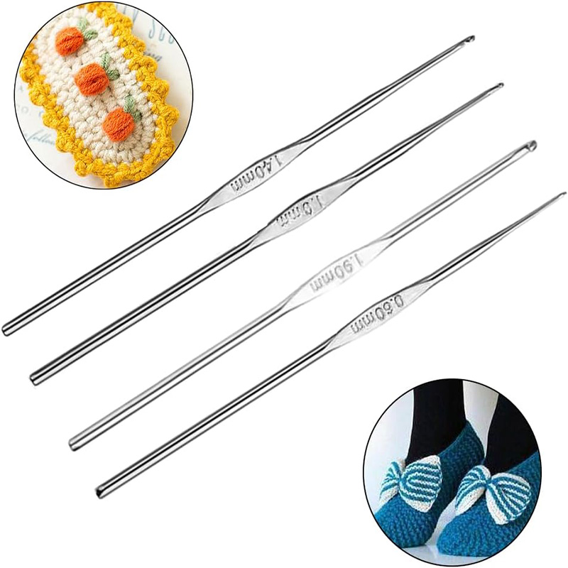 4 Pcs Stainless Steel Crochet  – Embroidery Needles Bewertung und Preis