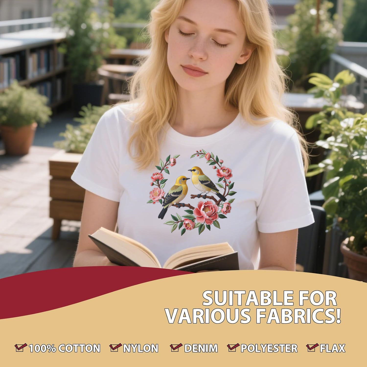 1 Piece of Bird Pattern Clothi – Embroidery Tshirt Bewertung und Preis