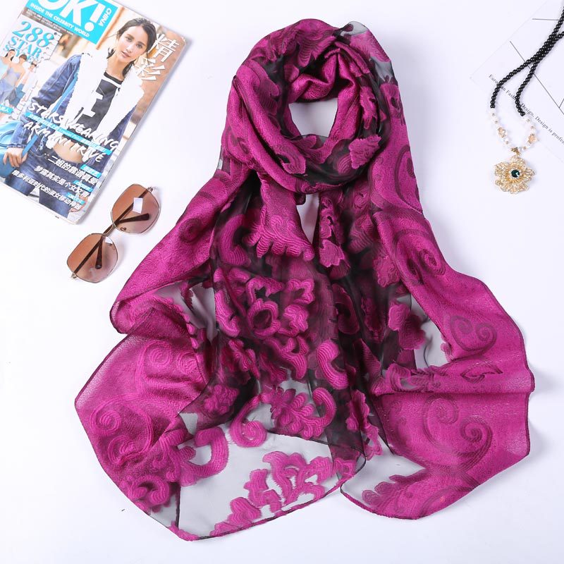 Hot Selling 180*70 Organza Sil – Embroidery Hijab Bewertung und Preis