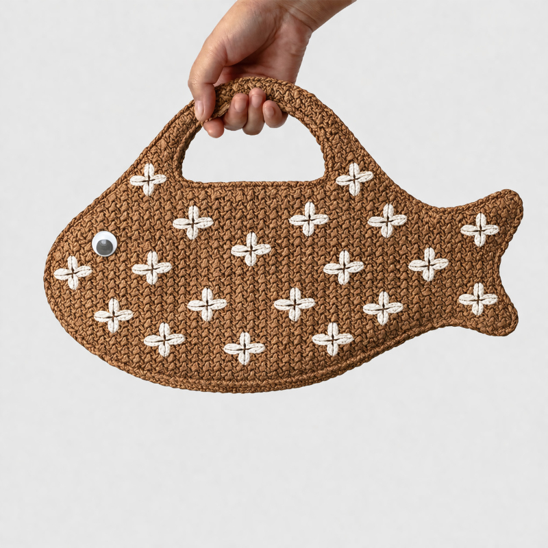 Embroidered Fish Raffia Straw  – Embroidery Fish Bewertung und Preis