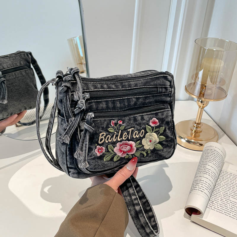 Lightweight Denim Zipper Cross – Embroidery Fish Bewertung und Preis