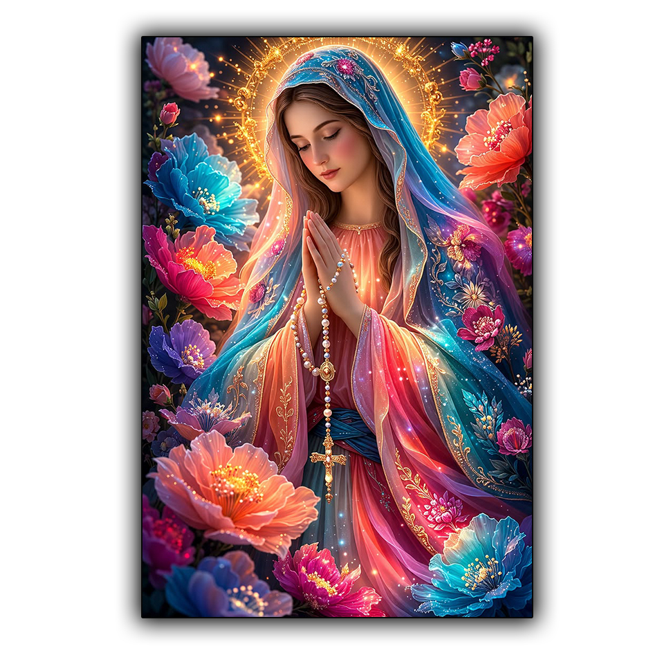 Virgin Mary Mother of Jesus Di – Embroidery Jesus Bewertung und Preis