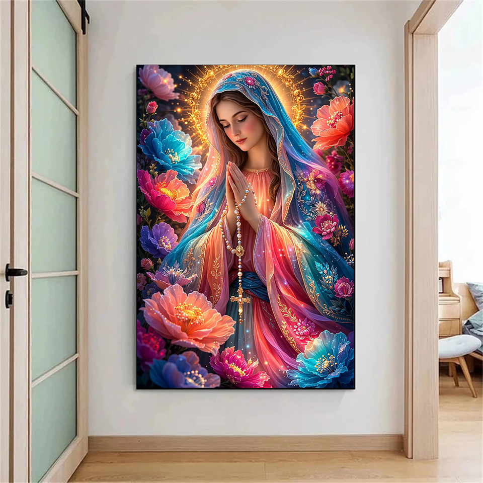 Virgin Mary Mother of Jesus Di – Embroidery Jesus Bewertung und Preis