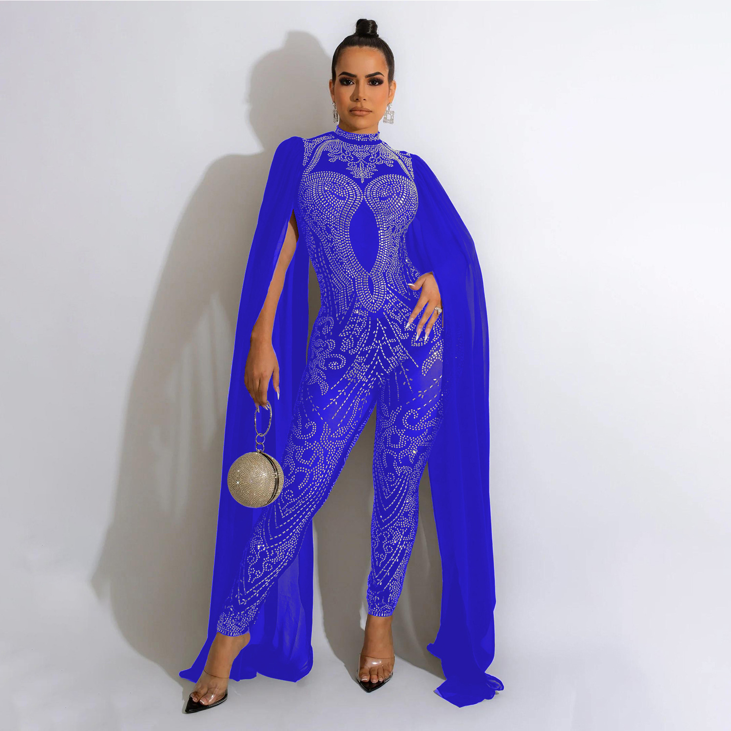Shawl sleeve mesh crystal jump – Embroidery Net Dress Bewertung und Preis