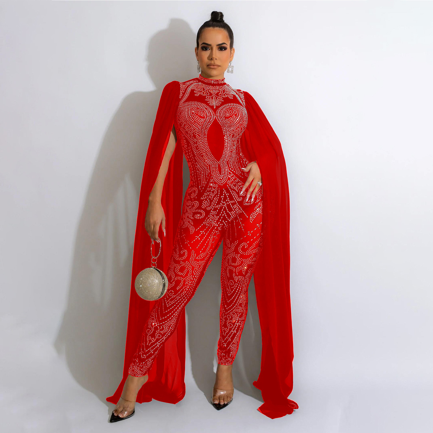 Shawl sleeve mesh crystal jump – Embroidery Net Dress Bewertung und Preis