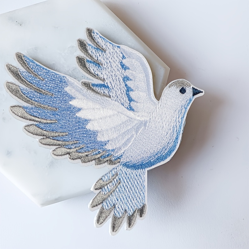 1pc blue-white gradient dove e – Embroidery Meaning Bewertung und Preis