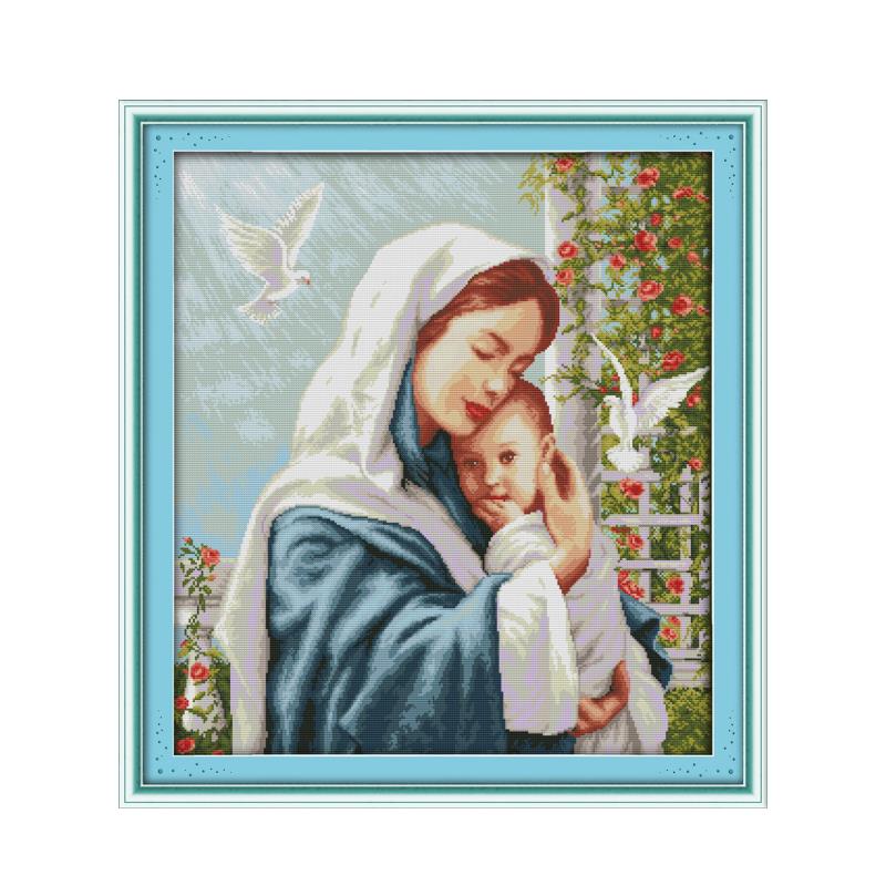 Virgin Mary and Son Son Love J – Embroidery Jesus Bewertung und Preis