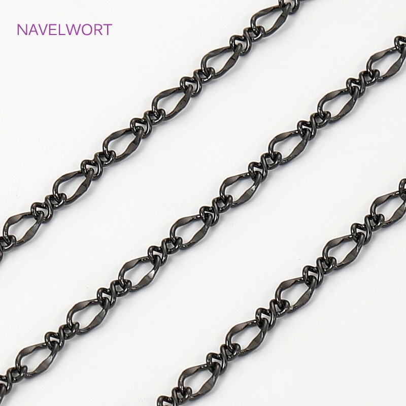 Black Color Oval Thin Chains F – Embroidery Art Bewertung und Preis