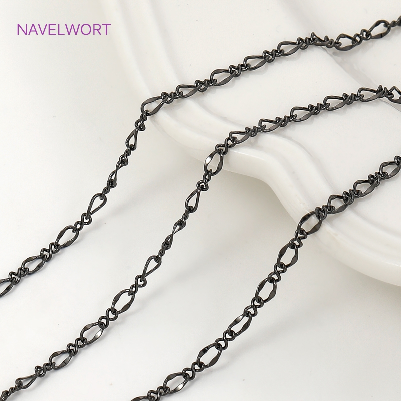 Black Color Oval Thin Chains F – Embroidery Art Bewertung und Preis