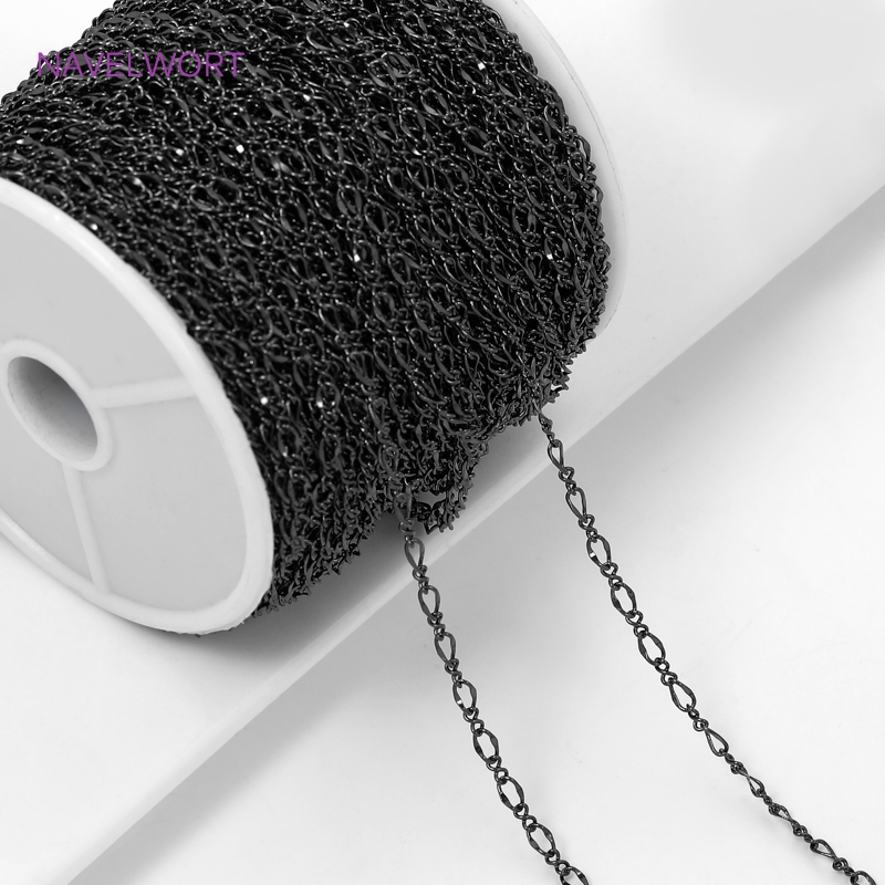 Black Color Oval Thin Chains F – Embroidery Art Bewertung und Preis