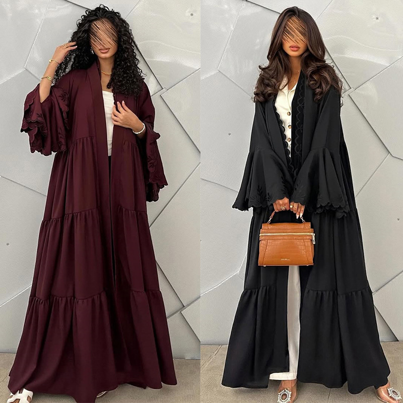 Muslim Hijab Dress Women Flare – Embroidery Hijab Bewertung und Preis