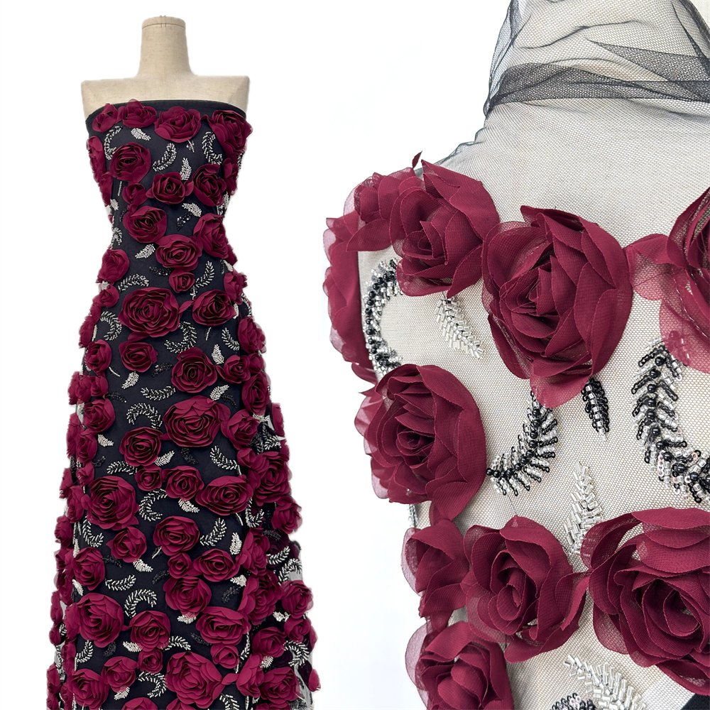 High quality,Beads With 3D Flo – Embroidery Net Dress Bewertung und Preis