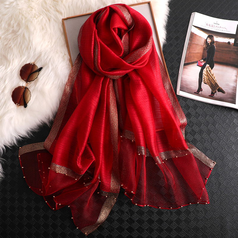 2024 Luxury 100% Silk Shawl Sc – Embroidery Hijab Bewertung und Preis