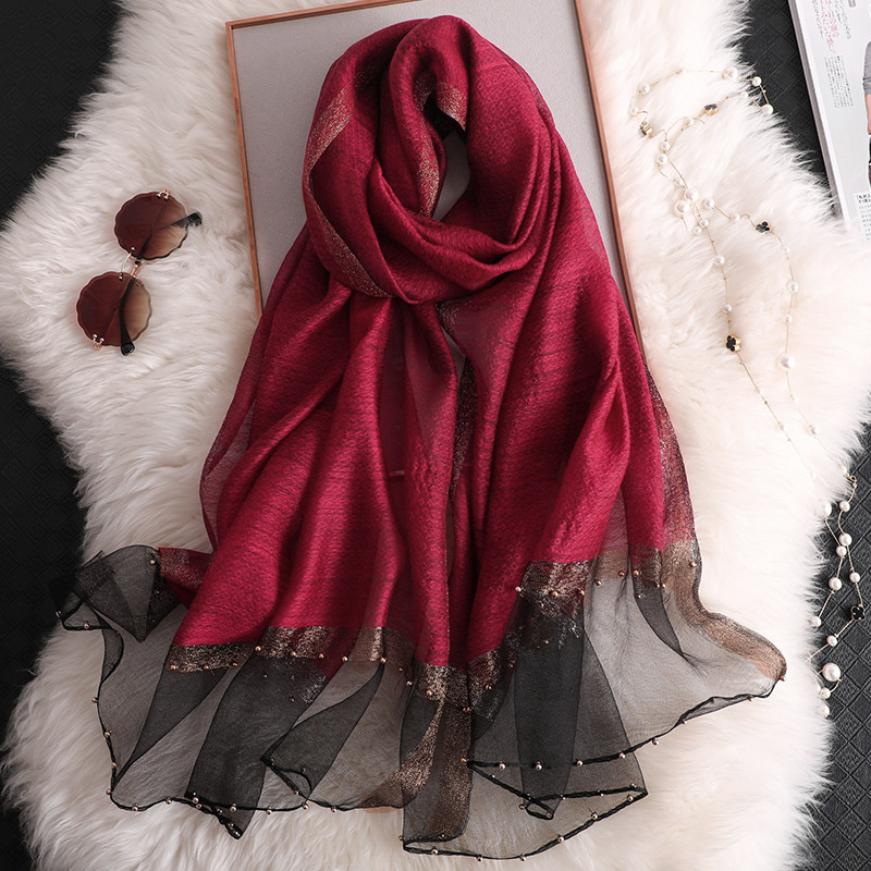 2024 Luxury 100% Silk Shawl Sc – Embroidery Hijab Bewertung und Preis