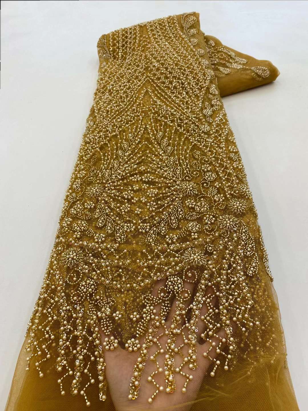 Brown Sequin Beaded Embroidery – Embroidery Net Dress Bewertung und Preis