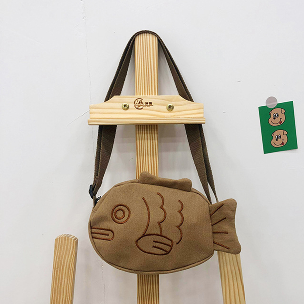 Fish Shape Canvas Messenger Ba – Embroidery Fish Bewertung und Preis