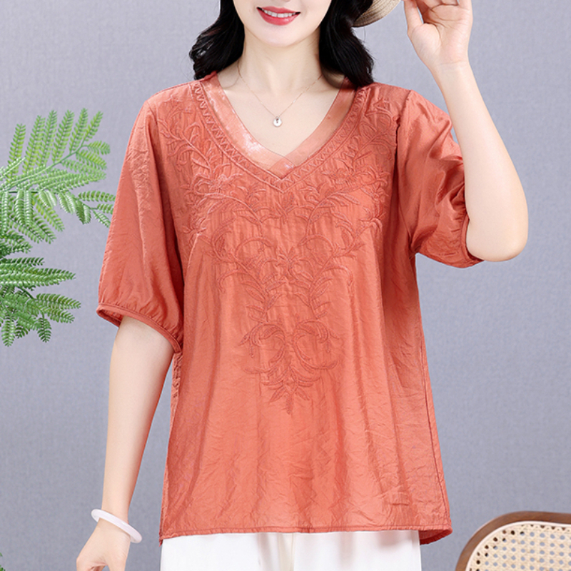 Summer Elastic Tee Shirt Solid – Embroidery Tshirt Bewertung und Preis
