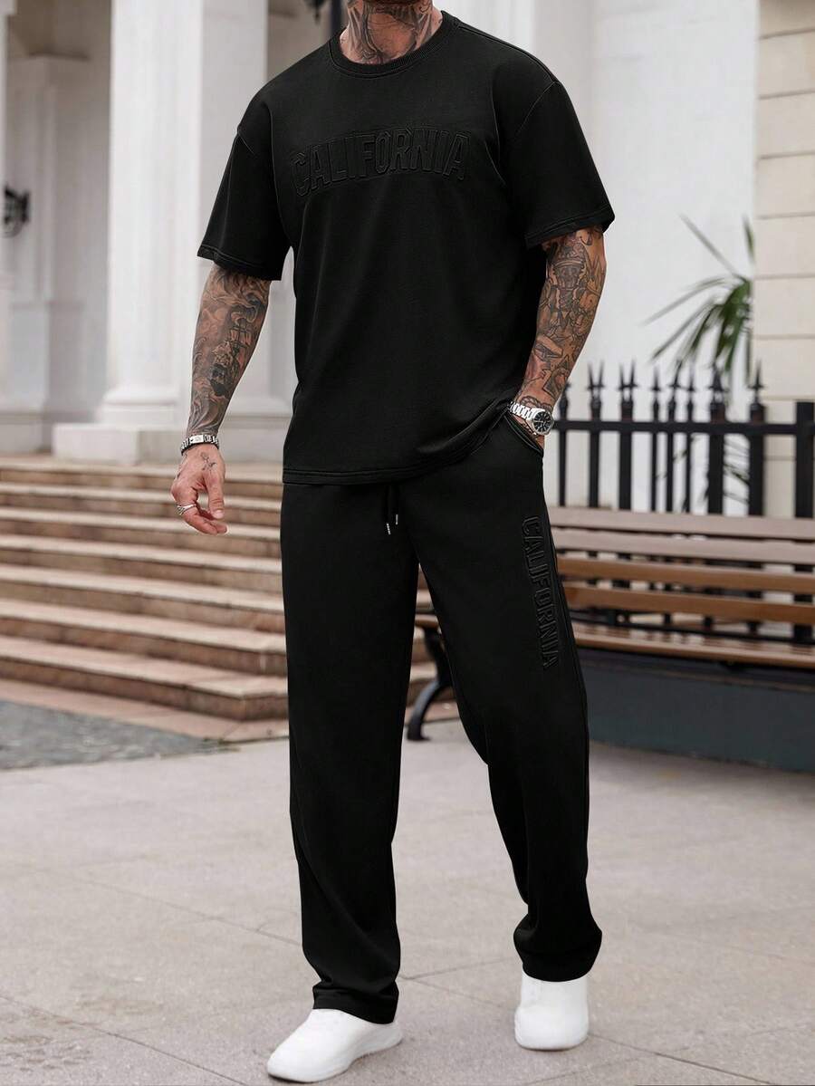 Mens Casual Solid Color Letter – Embroidery Tshirt Bewertung und Preis