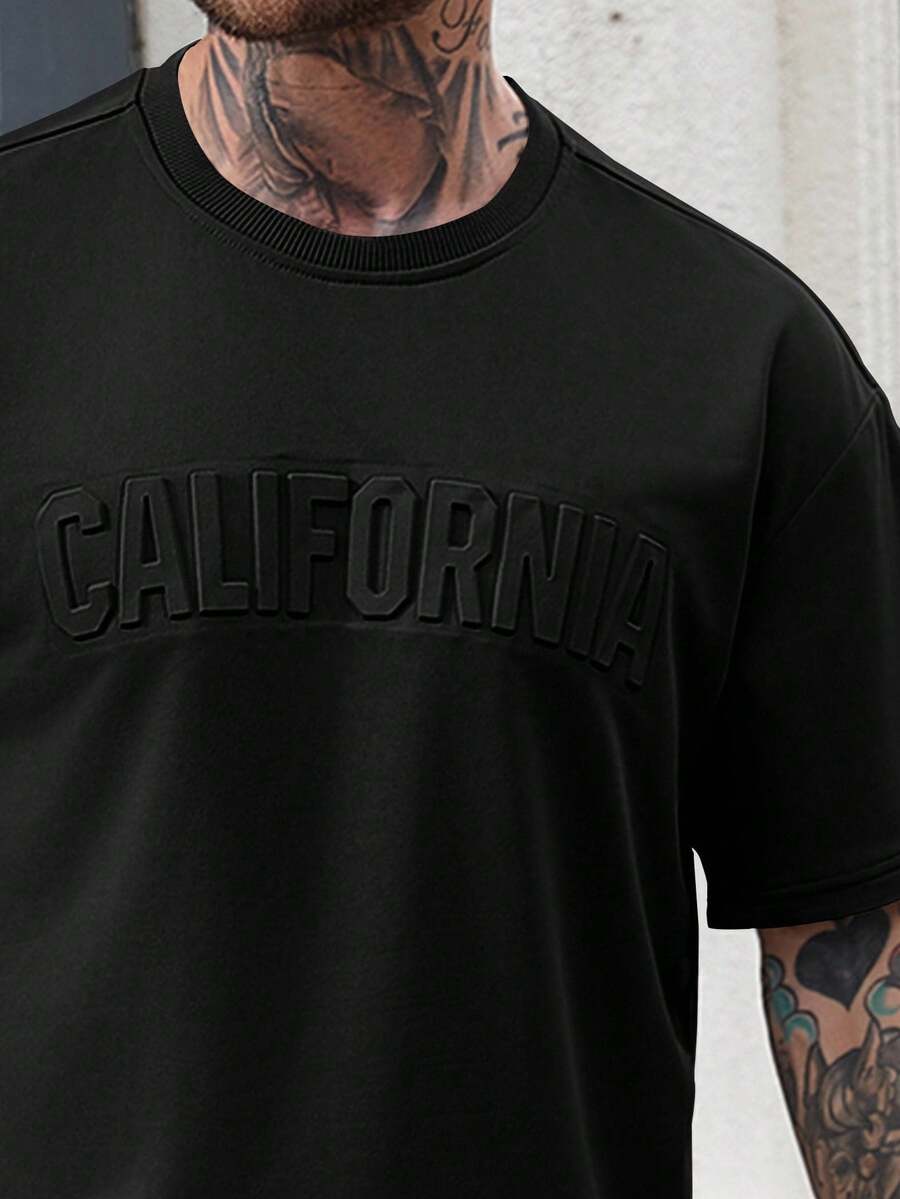 Mens Casual Solid Color Letter – Embroidery Tshirt Bewertung und Preis