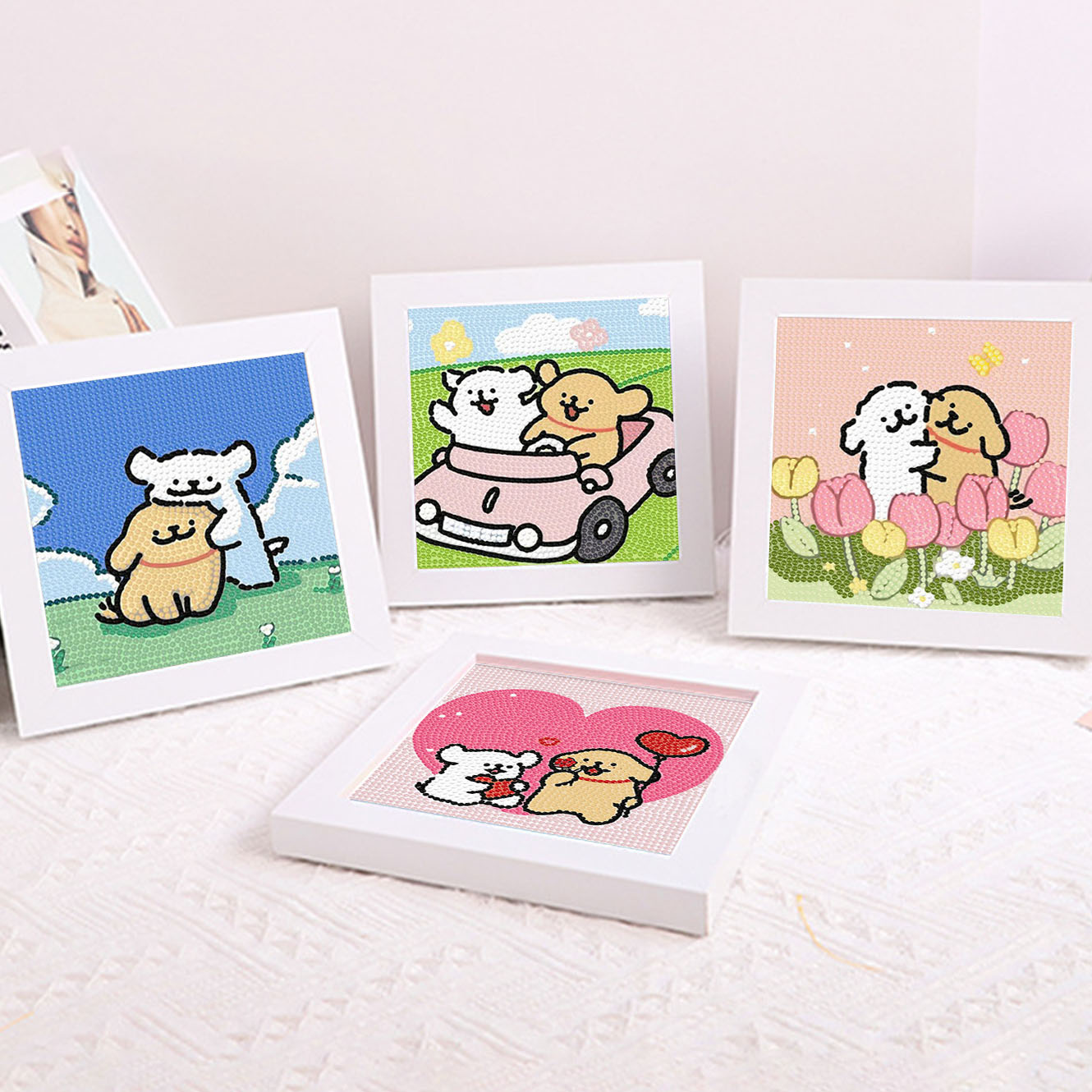 Cartoon Line Puppy Crystal Dia – Embroidery Ideas Bewertung und Preis