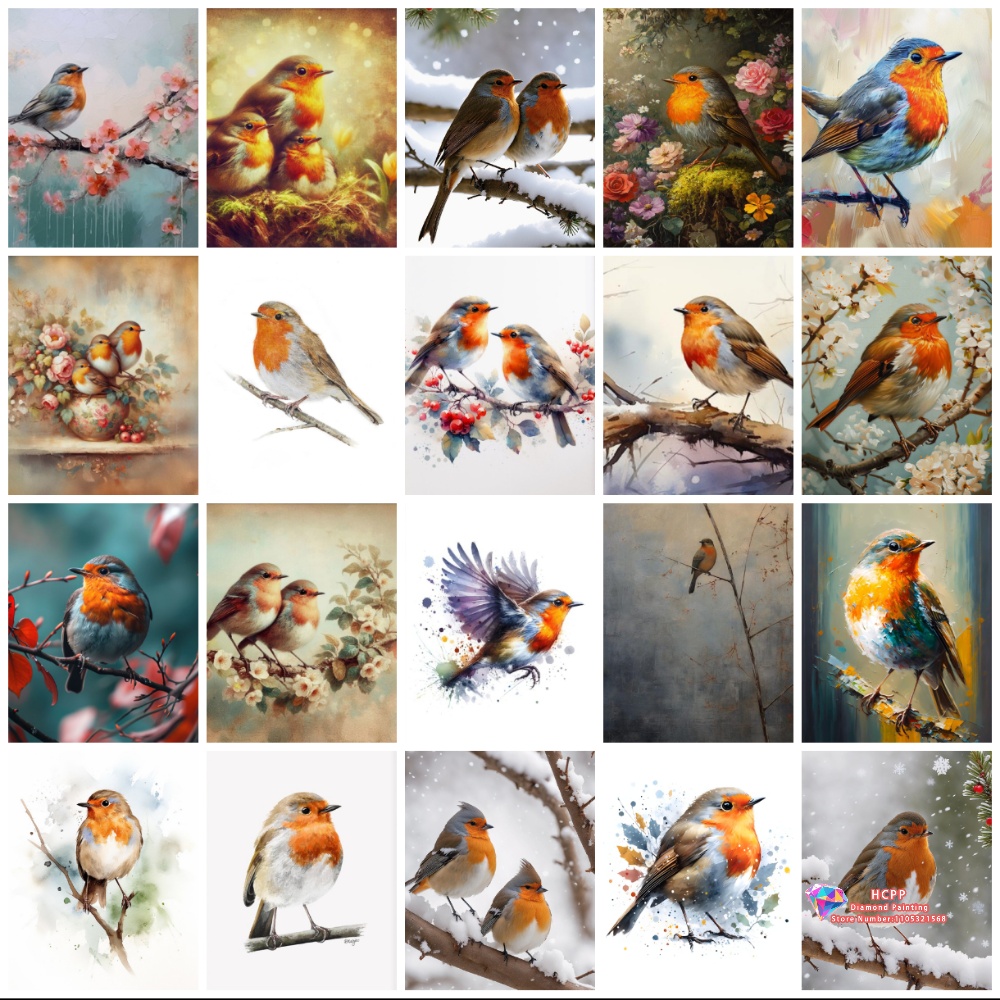 unframe Robin Bird Cute Robin  – Embroidery Art Bewertung und Preis