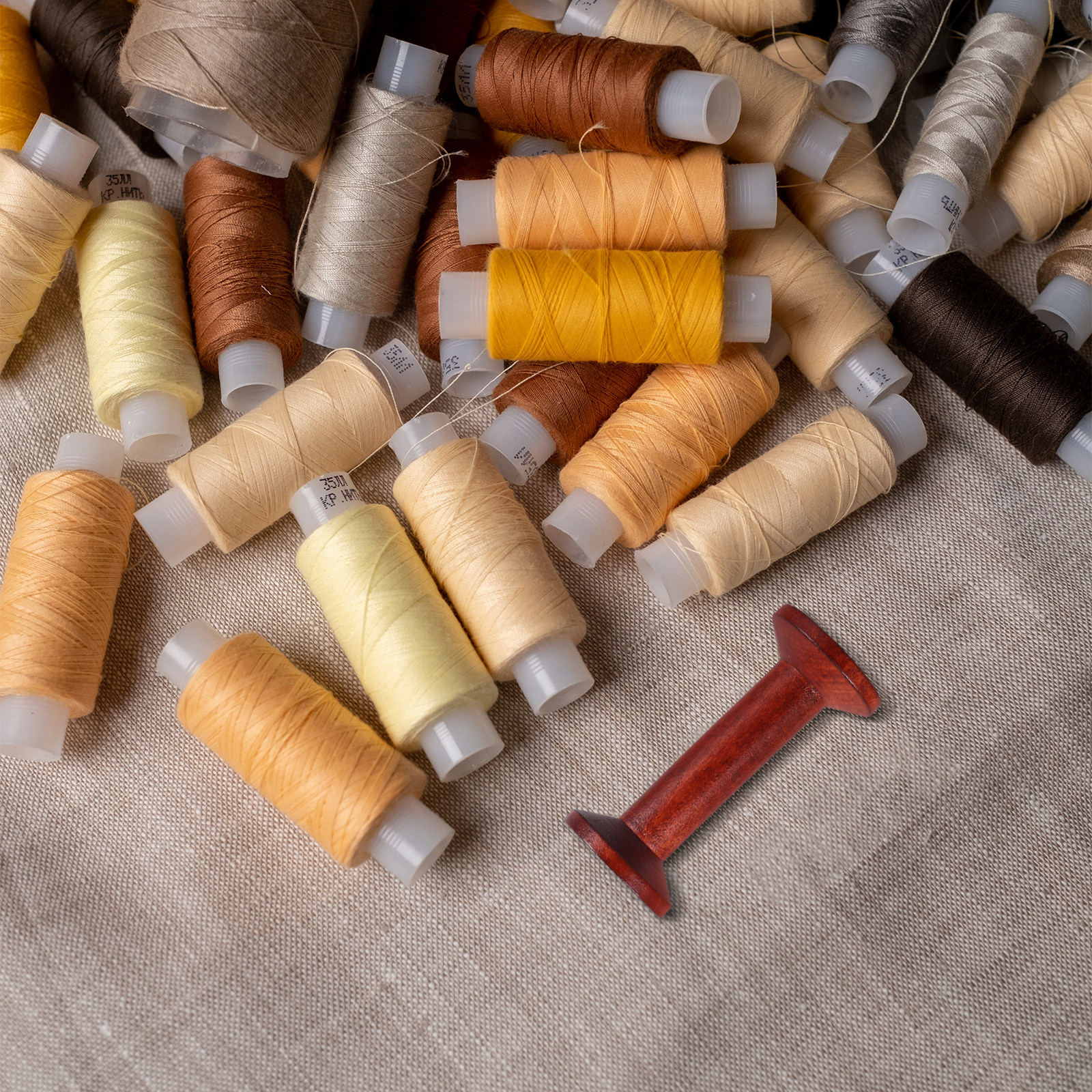 6Pcs Retro Wooden Spool Organi – Embroidery Kit Bewertung und Preis