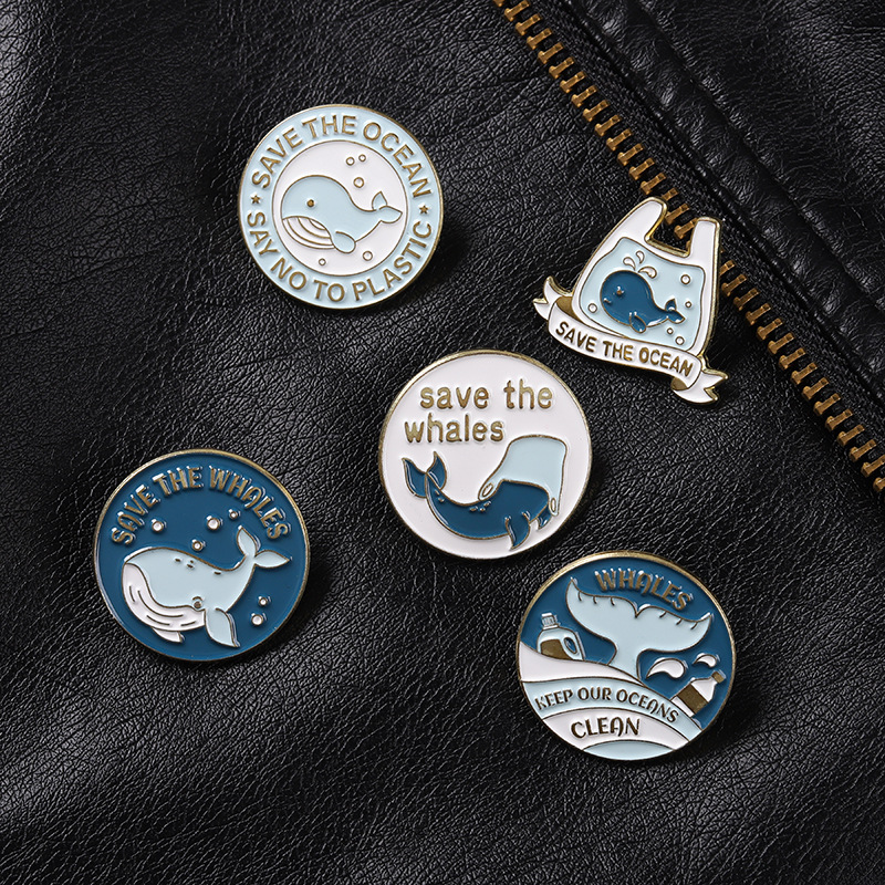 Cute Cartoon Whale Brooch Pins – Embroidery Fish Bewertung und Preis