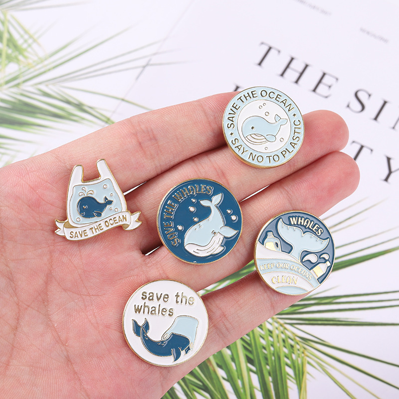 Cute Cartoon Whale Brooch Pins – Embroidery Fish Bewertung und Preis